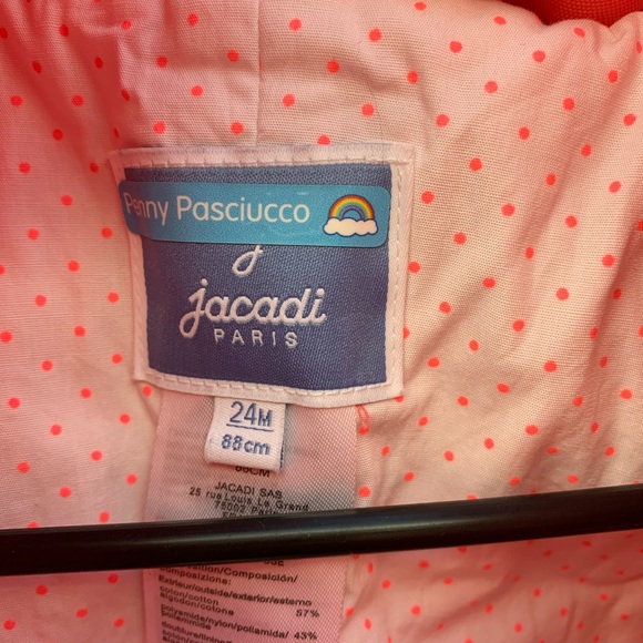 Jacardi Paris Red pea coat sz 12 months , peach sz 24 months Jacardi Paris . - Picture 5 of 5